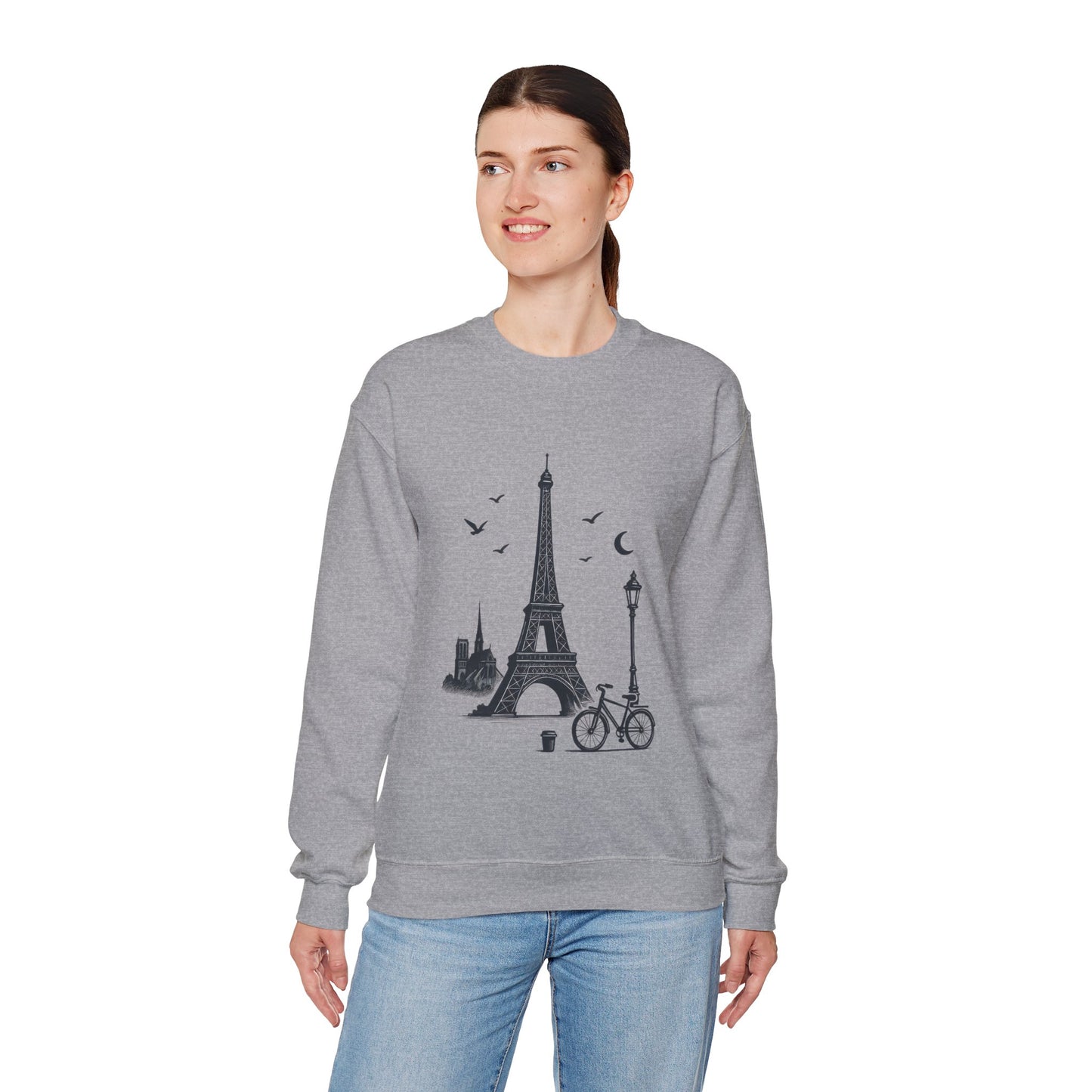 Vintage Parisian Crewneck Sweatshirt, Eiffel Tower Sweater, Cozy Travel Gift, Unisex Fashion, Casual Paris Sweatshirt