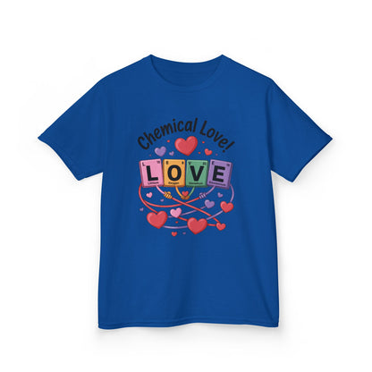 Kids Love Chemistry Girl Tee - Cute Gift for Science Lovers, Valentine's Day, Fun Classroom Wear, Adorable Kids Shirt, Colorful Kids Apparel