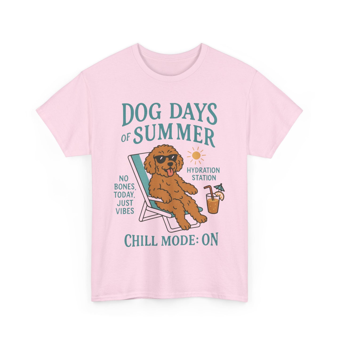 Dog Days of Summer Shirt, Funny Cute Dog Graphic Womens T-Shirt, Chill Mode ON Tee, Summer Puppy Vibes Gift, Dog Lover Gift
