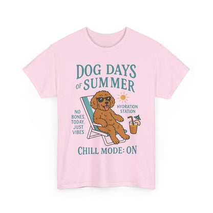 Dog Days of Summer Shirt, Funny Cute Dog Graphic Womens T-Shirt, Chill Mode ON Tee, Summer Puppy Vibes Gift, Dog Lover Gift