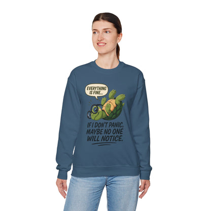 Casual Humor Unisex Sweatshirt, Perfect Gift for Anxiety Relief, Social Anxiety Joke, Quirky Graphic Sweatshirt, Introvert Humor Gift