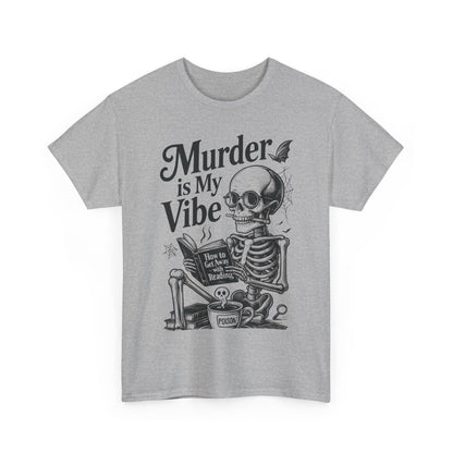 Mens Heavy Cotton Tee - "Murder is My Vibe" Graphic Shirt for Ghoulish Vibes, Halloween Fun, Spooky Season, Casual Wear, Gift for [...]
