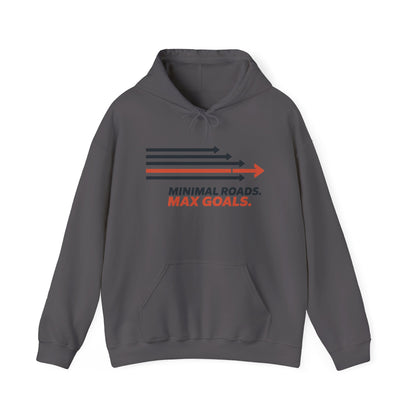 Mens Heavy Blend™ Hooded Sweatshirt, Minimal Roads Max Goals Motivational Mens Hoodie