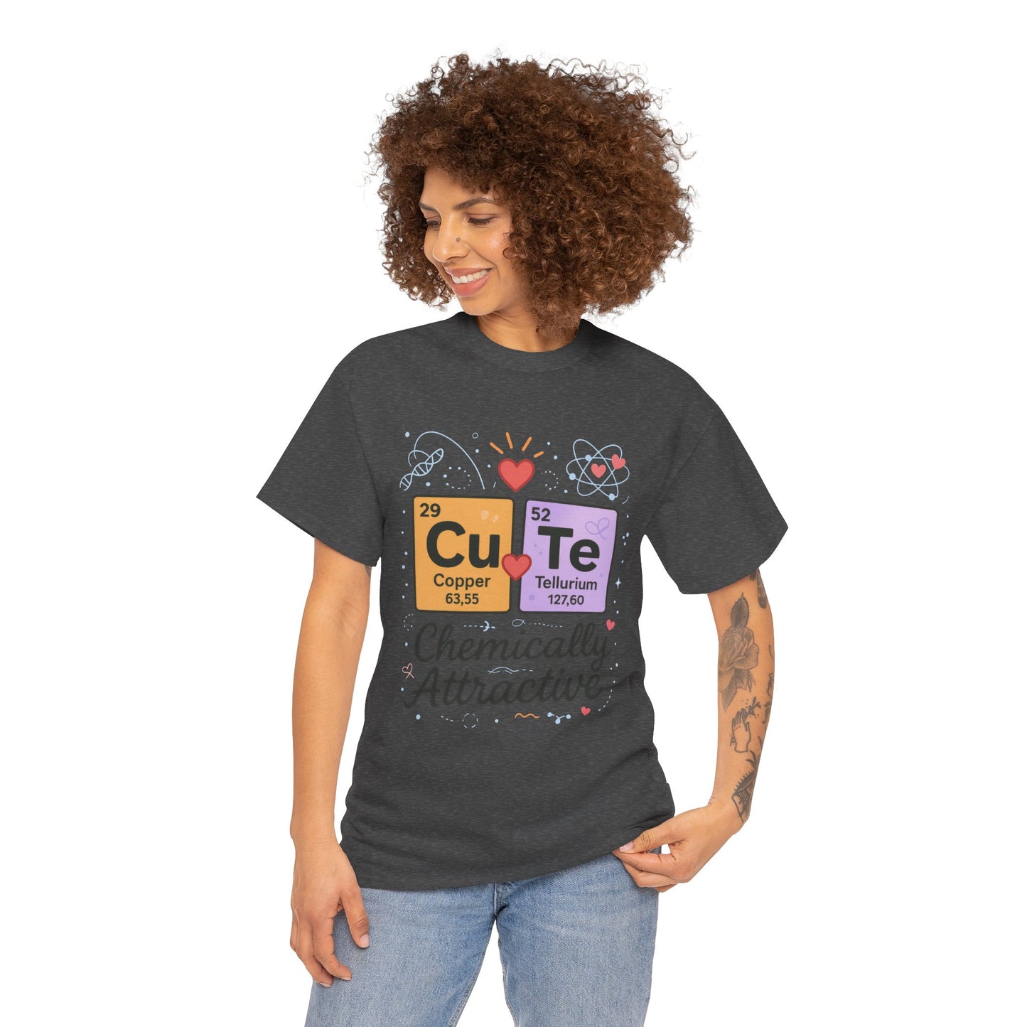 Cute Science T-Shirt for Women, Chemically Attractive Periodic Table Tee, Funny Nerdy Gift for Her, Chemistry Lover Gift, Science Apparel