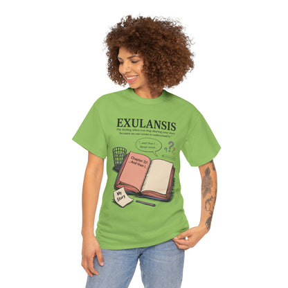 Exulansis Shirt, Emotional Aesthetic Word Tee, Deep Meaning Typography Graphic Tee, Women's Heavy Cotton Tee, deep meaning t shirt