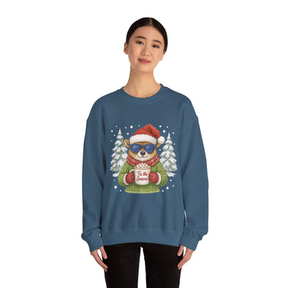 Women's Tis the Season Christmas Sweatshirt, Festive Reindeer Pullover