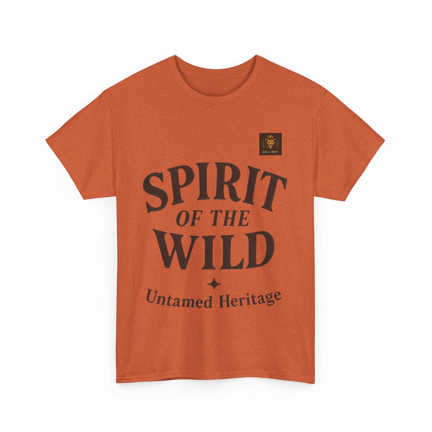 Spirit of the Wild Mens Heavy Cotton Tee, Nature Lover Gift, Outdoor Adventure Shirt, Unisex Tee, Casual Wear, Unique Graphic Apparel