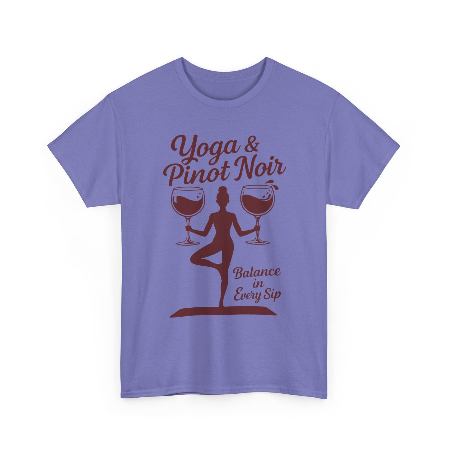 Yoga and Wine Shirt Women, Funny Pinot Noir Tee, Balance in Every Sip Tee, Yoga Lover Gift