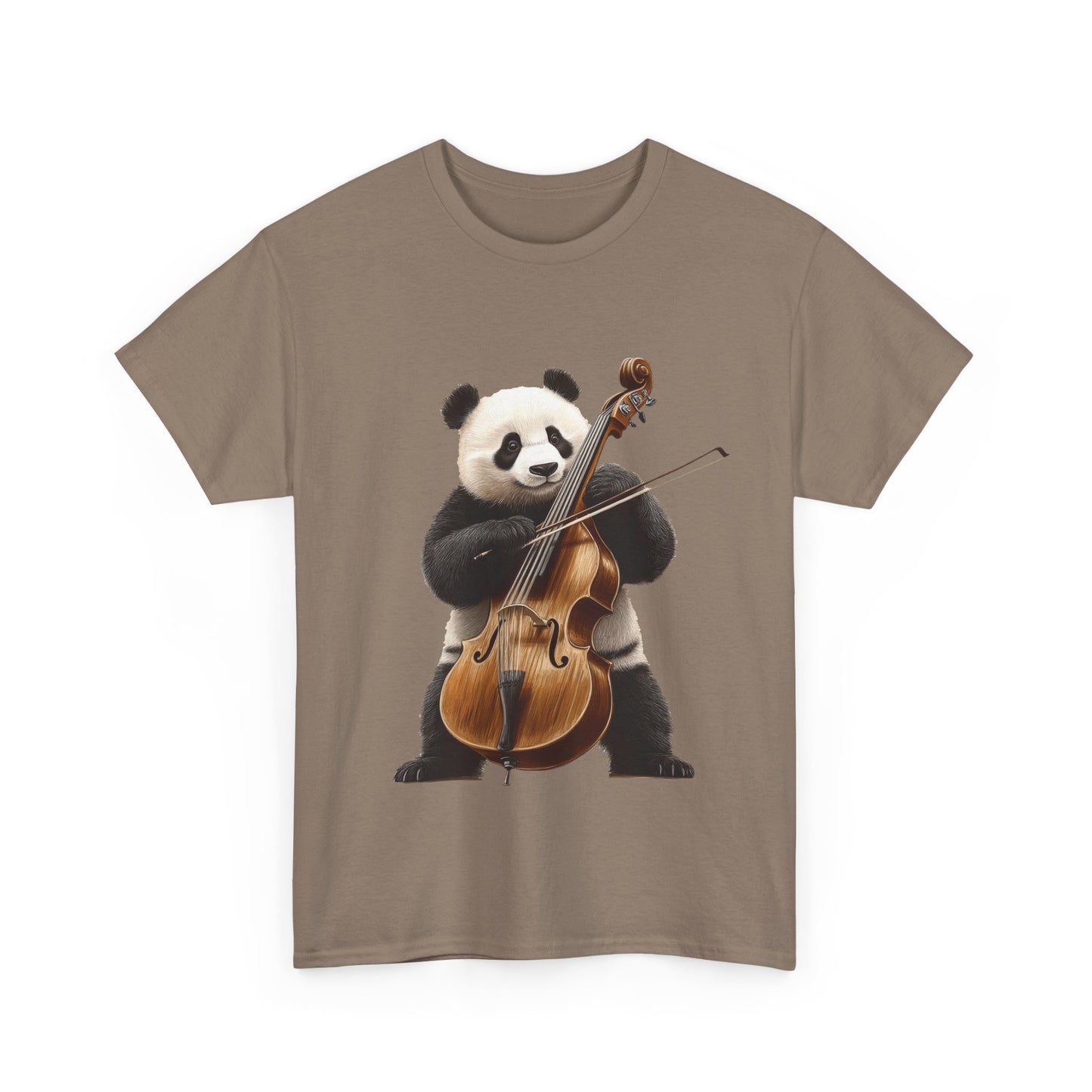 Panda Musician Tee - Cute Animal Graphic Shirt for Music Lovers, Gift for Panda Fans, Unique Concert Outfit, Casual Wear, Cellist Panda