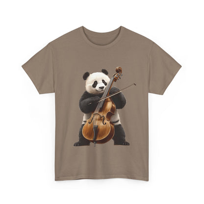 Panda Musician Tee - Cute Animal Graphic Shirt for Music Lovers, Gift for Panda Fans, Unique Concert Outfit, Casual Wear, Cellist Panda