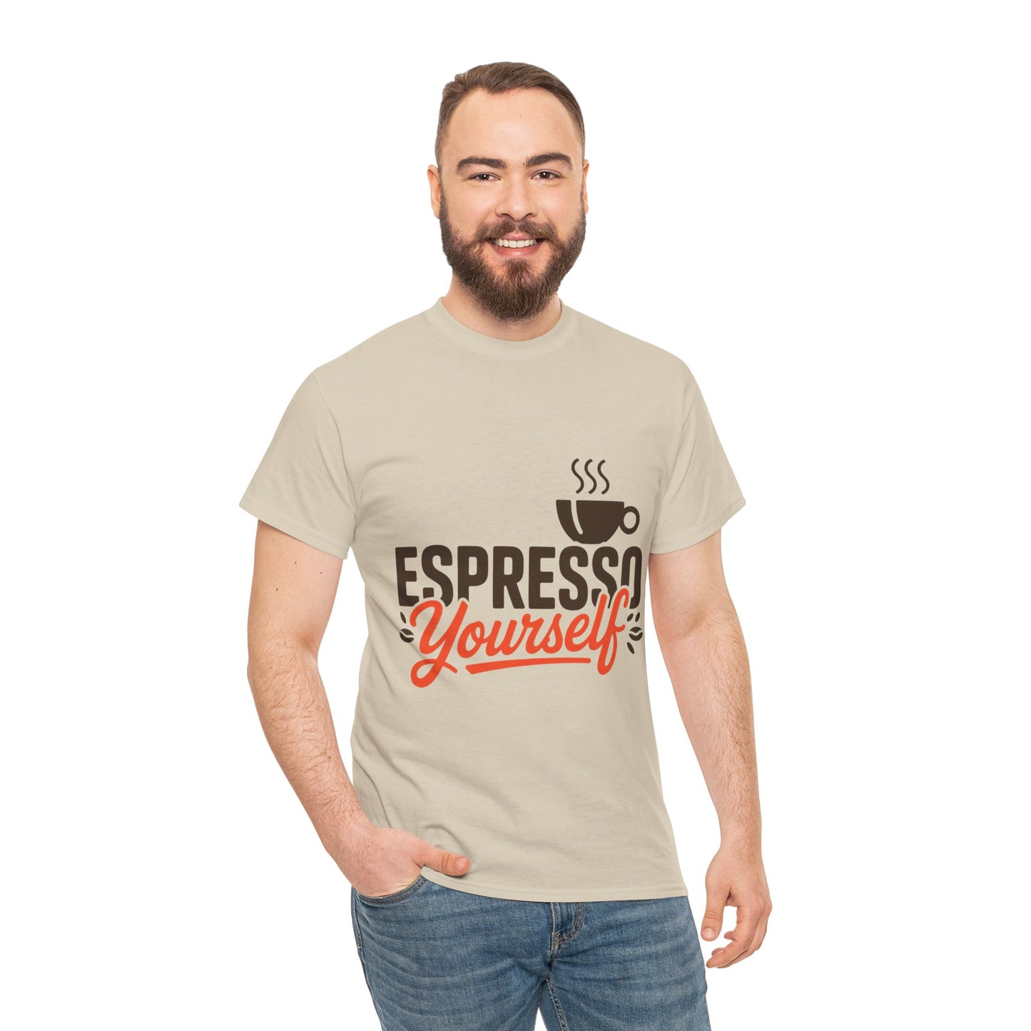 Espresso Yourself Mens T-Shirt, Funny Coffee Graphic Tee, Coffee Tee, Coffee Humor