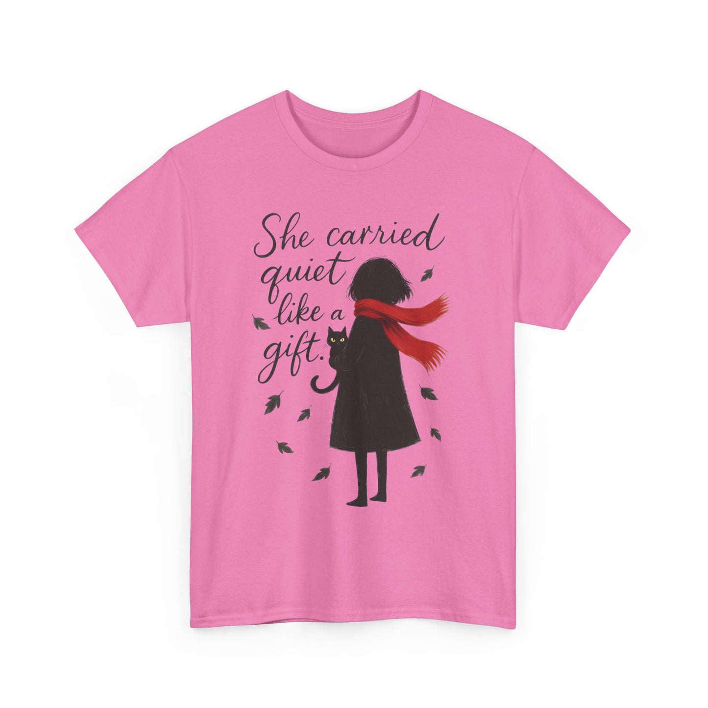 Cat Lover Womens T-Shirt, Whimsical Hand-Drawn Illustration Tee, Artistic Minimalist Gift for and Introverts, Cute Animal Apparel