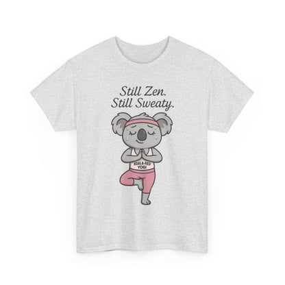 Funny Yoga Shirt for Women, Koala-Fied Yogi Tee, Still Zen Still Sweaty Workout Gift, Cute Animal Fitness T-Shirt, Zen Koala Yoga Tee