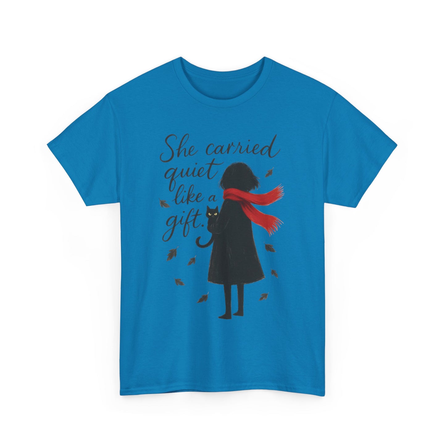 Cat Lover Womens T-Shirt, Whimsical Hand-Drawn Illustration Tee, Artistic Minimalist Gift for and Introverts, Cute Animal Apparel