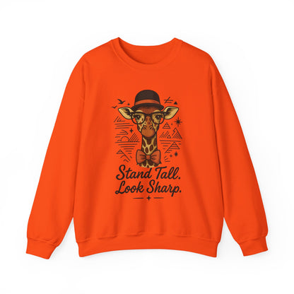 Stylish Giraffe Sweatshirt - Stand Tall, Look Sharp, Unisex Sweater for Animal Lovers, Cozy Gift, Fun Fashion for All Seasons