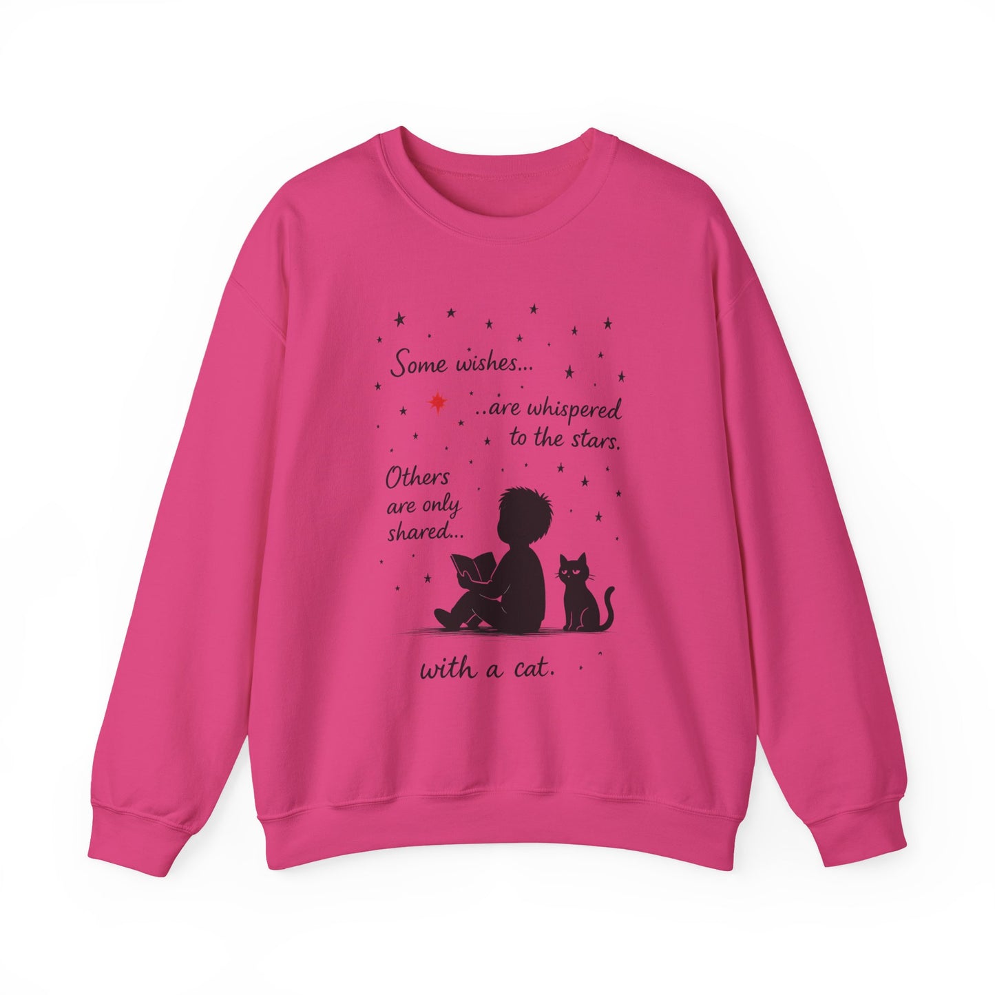 Cozy Cat-Inspired Crewneck Sweatshirt - Literary Lover Gift, Womens Layer, Cat Enthusiast Apparel, Thoughtful Gift for Cozy Nights
