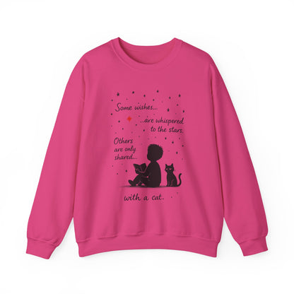 Cozy Cat-Inspired Crewneck Sweatshirt - Literary Lover Gift, Womens Layer, Cat Enthusiast Apparel, Thoughtful Gift for Cozy Nights