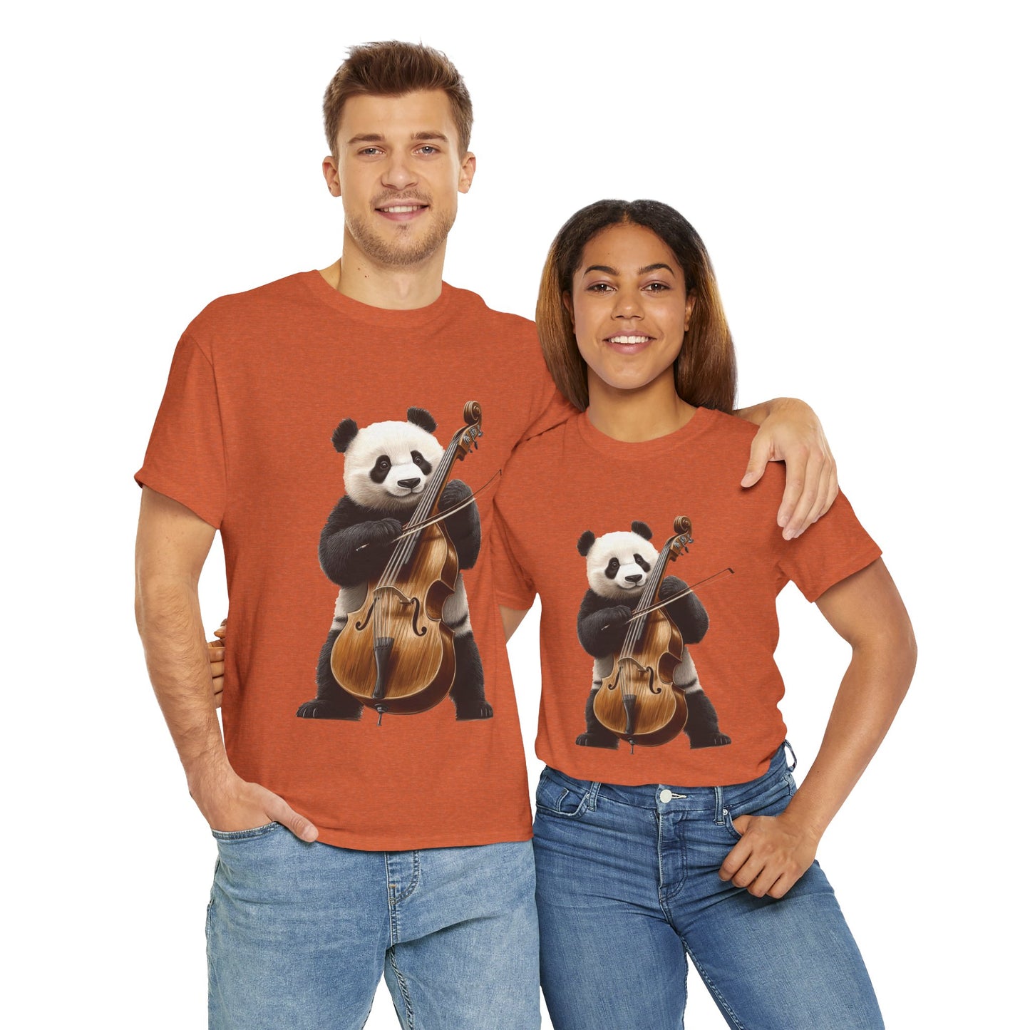 Panda Musician Tee - Cute Animal Graphic Shirt for Music Lovers, Gift for Panda Fans, Unique Concert Outfit, Casual Wear, Cellist Panda