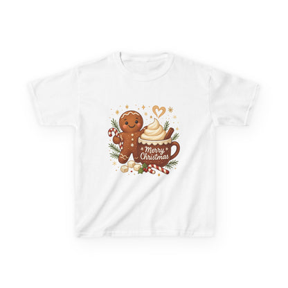 Gingerbread - Hot Cocoa Christmas Shirt for Kids, Cute Holiday Girls Tee, Kids Heavy Cotton™ Tee