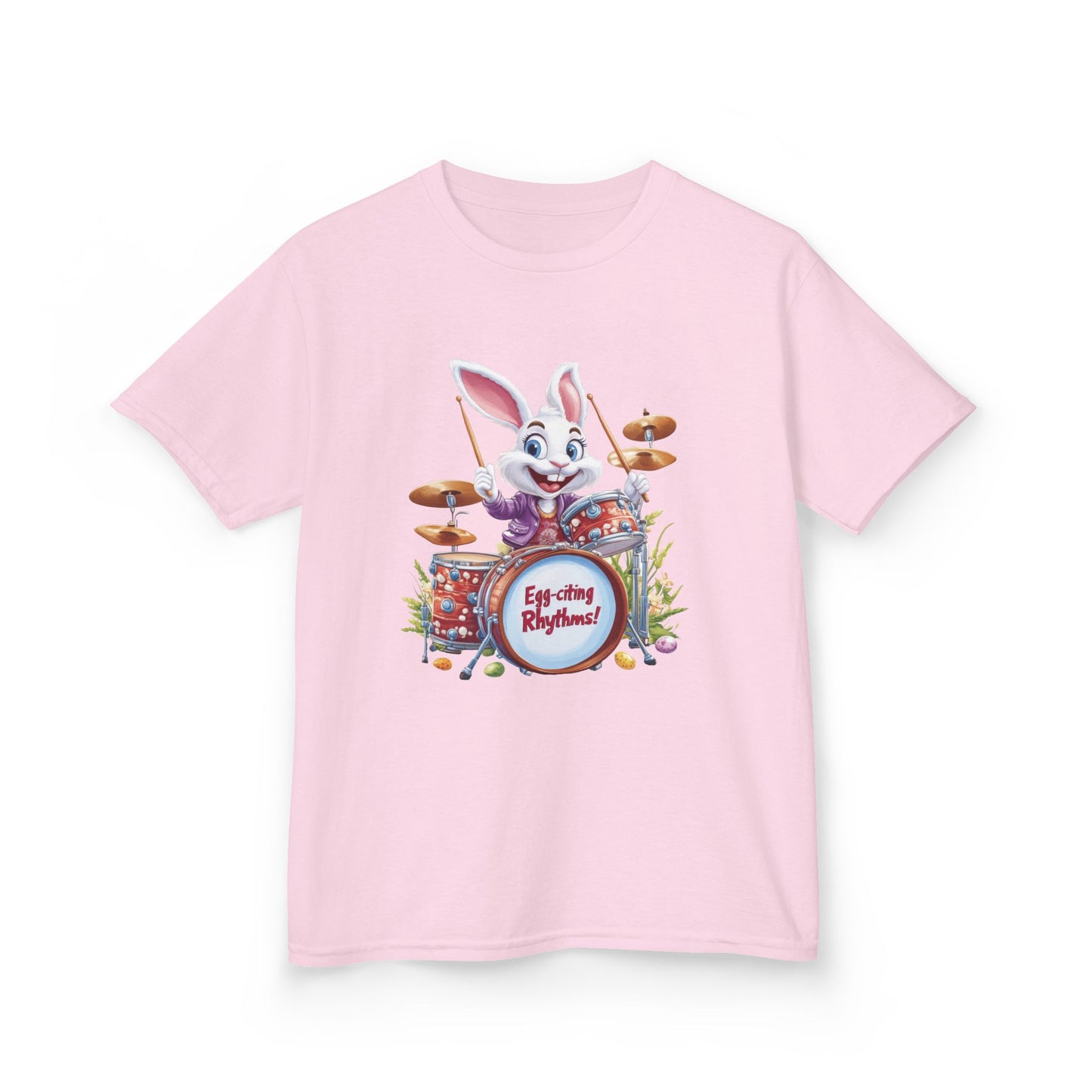 Easter Bunny Drummers Tee | Kids Cotton T-Shirt, Fun Easter Gift, Spring Celebration Shirt, Playful Kids Apparel, Drum Shirt