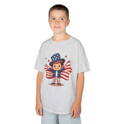 4th of July Kids T-Shirt,Kids  Unisex Patriotic Tee, American Flag Outfit for Boys and Girls, Independence Day Shirt, Cute American Shirt