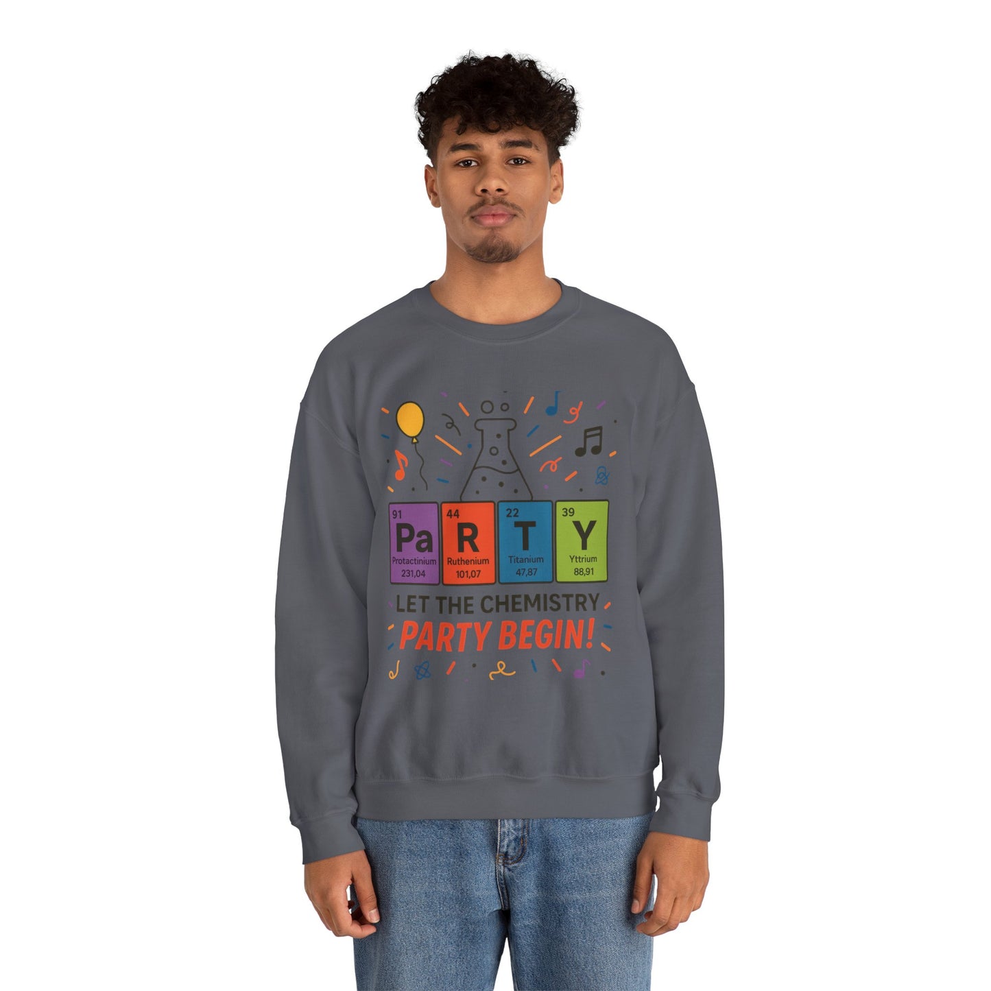 Party Chemistry Crewneck Sweatshirt, Chemistry Sweatshirt, Science Gift, Cute Crew Neck, Birthday Sweatshirt, Unisex Pullover