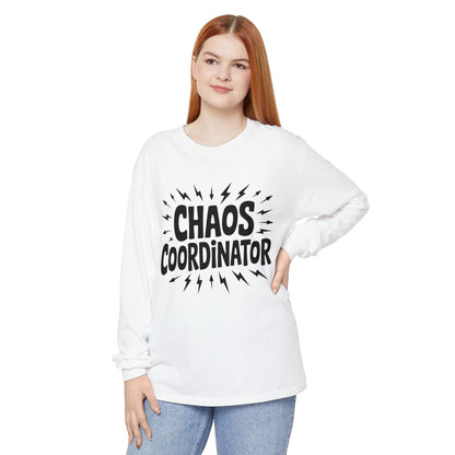 Chaos Coordinator Shirt Unisex Long Sleeve Tee, Funny Mom Life Gift, Mothers Day Shirt, Gifts for Team Leaders, Humor Apparel