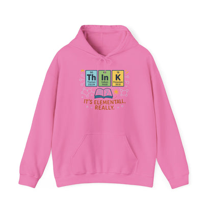 Think Hoodie for Women, Funny Chemistry Hoodie, Element of Humor Science Sweatshirt, Nerdy Gift for Her, Gift for Students, Science Lovers