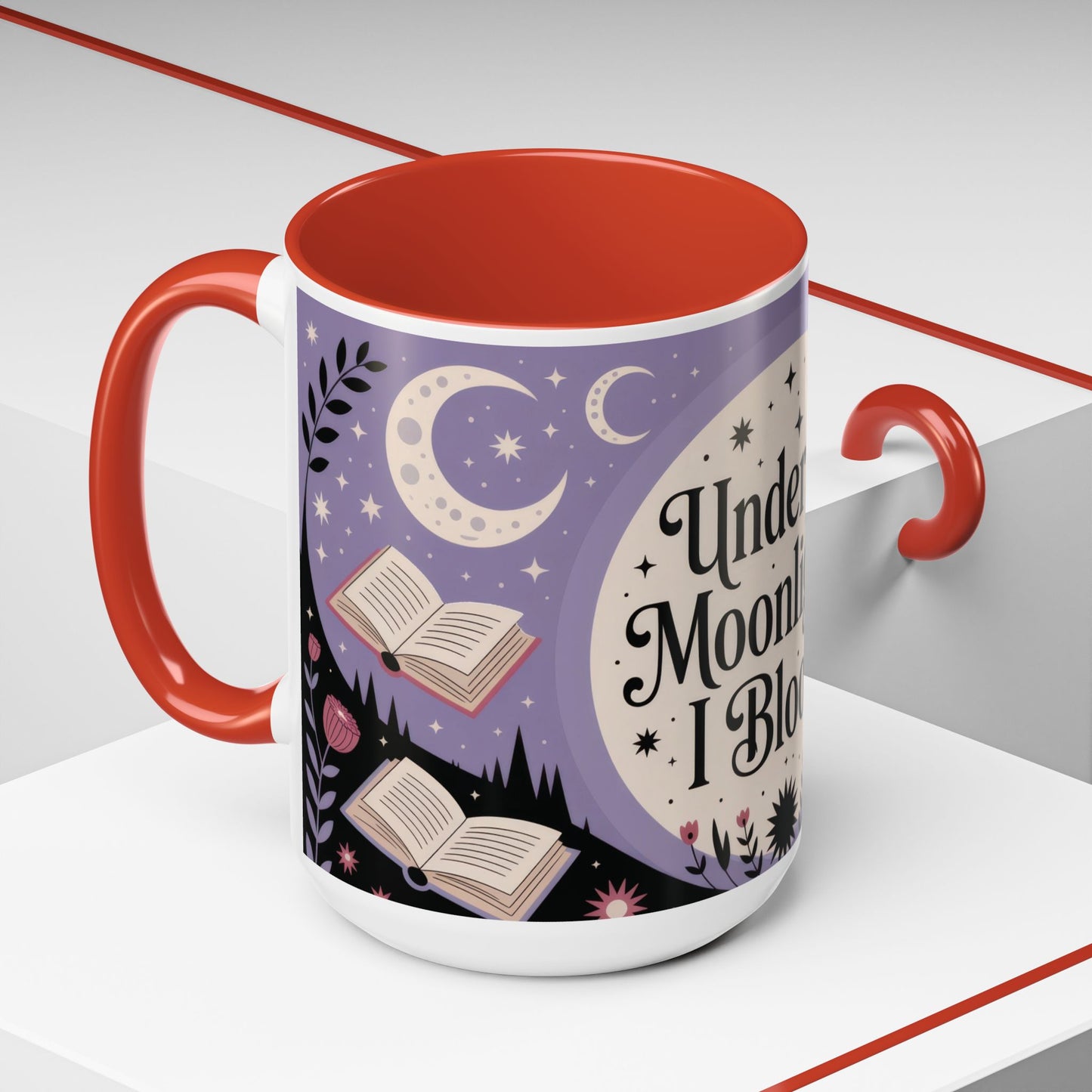 Under the Moonlight I Bloom Mug, Witchy Moon Magic Coffee Cup, Feminine Mystic Gift for Spiritual, Self Growth Lovers, Coffee Mug (11, 15oz)