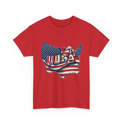 Patriotic Unisex Tee - USA Flag Design, Perfect for Independence Day, 4th of July, Gifts, Casual Wear, Festival
