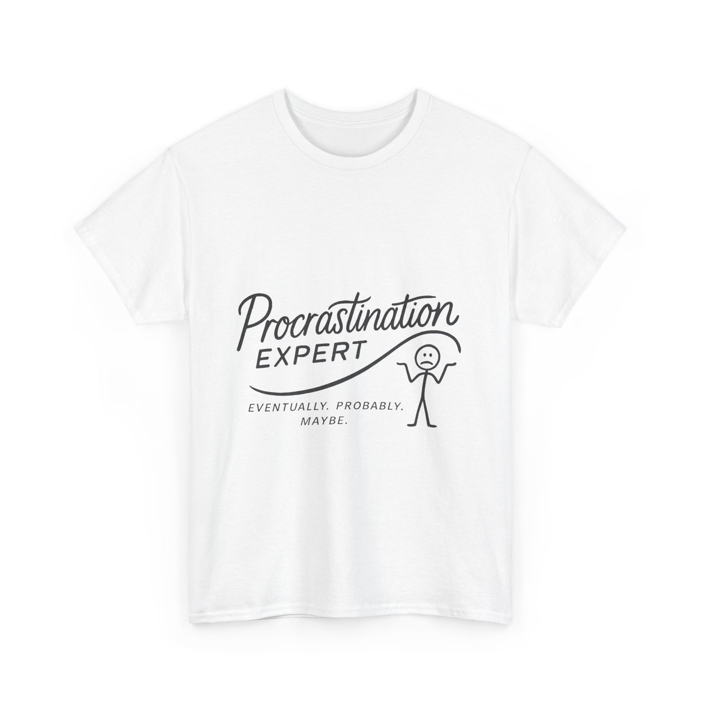 Procrastination Expert Women's Heavy Cotton Tee, Funny T-Shirt, Gift for Students, Casual Wear, Comfy Everyday Tee, Humor Shirt