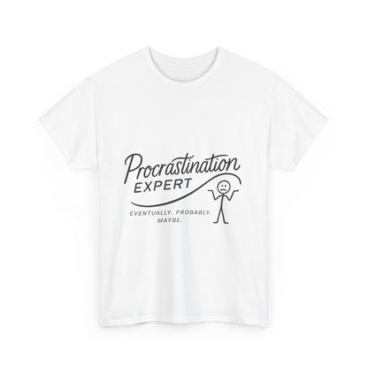 Procrastination Expert Women's Heavy Cotton Tee, Funny T-Shirt, Gift for Students, Casual Wear, Comfy Everyday Tee, Humor Shirt