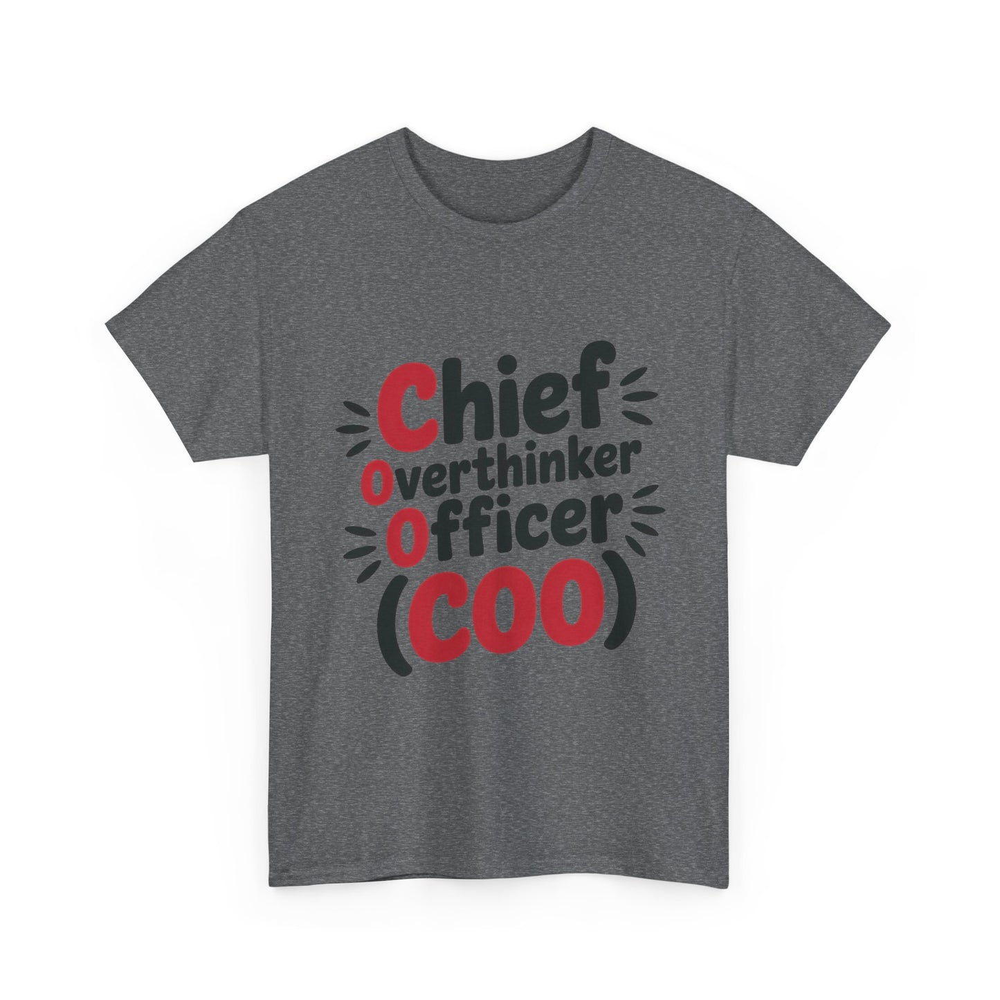 Women's COO T-Shirt, Chief Overthinker Officer Funny Graphic Tee, Sarcastic Work Shirt
