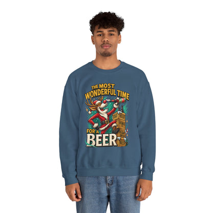 Funny Christmas Beer Sweatshirt, The Most Wonderful Time for a Beer