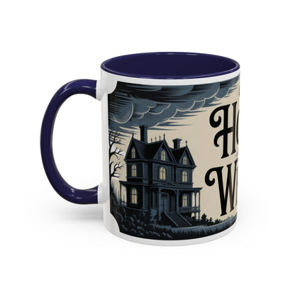 The House of Whispers Mug, Haunted Mansion Gothic Coffee Cup, Spooky Halloween Gift for Horror Lovers, Accent Coffee Mug (11, 15oz)