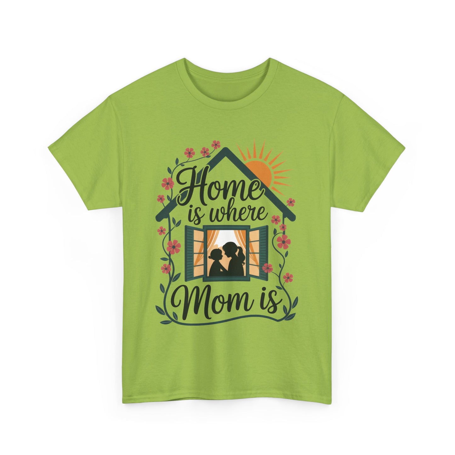 Home Is Where Mom Is T-Shirt, Mother's Day Cotton Tee, Cute Family Gift for Mom, Sentimental Mom Shirt for Her, mother's day Gift