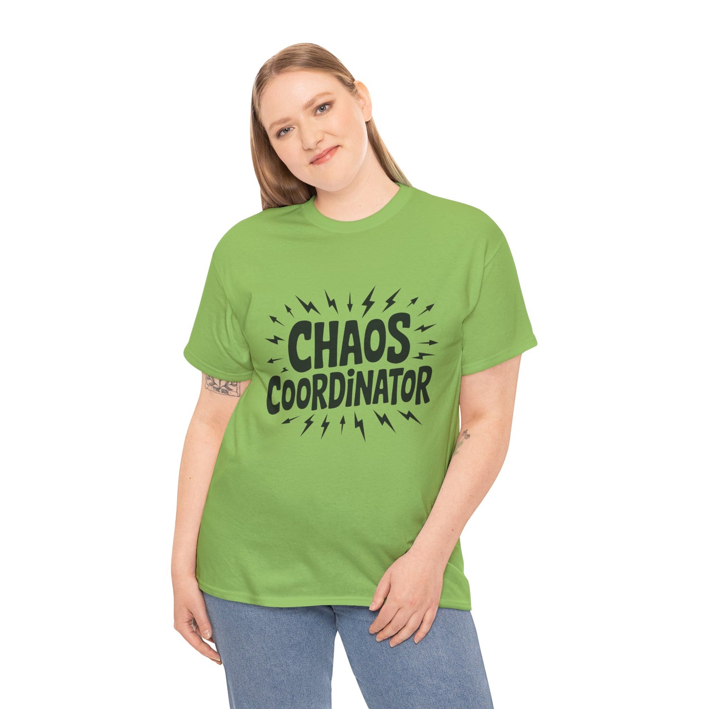 Chaos Coordinator Unisex Heavy Cotton Tee, Funny Graphic T-Shirt, Gift for Moms, Mom Life Graphic Tee, Mother's Day T-Shirt