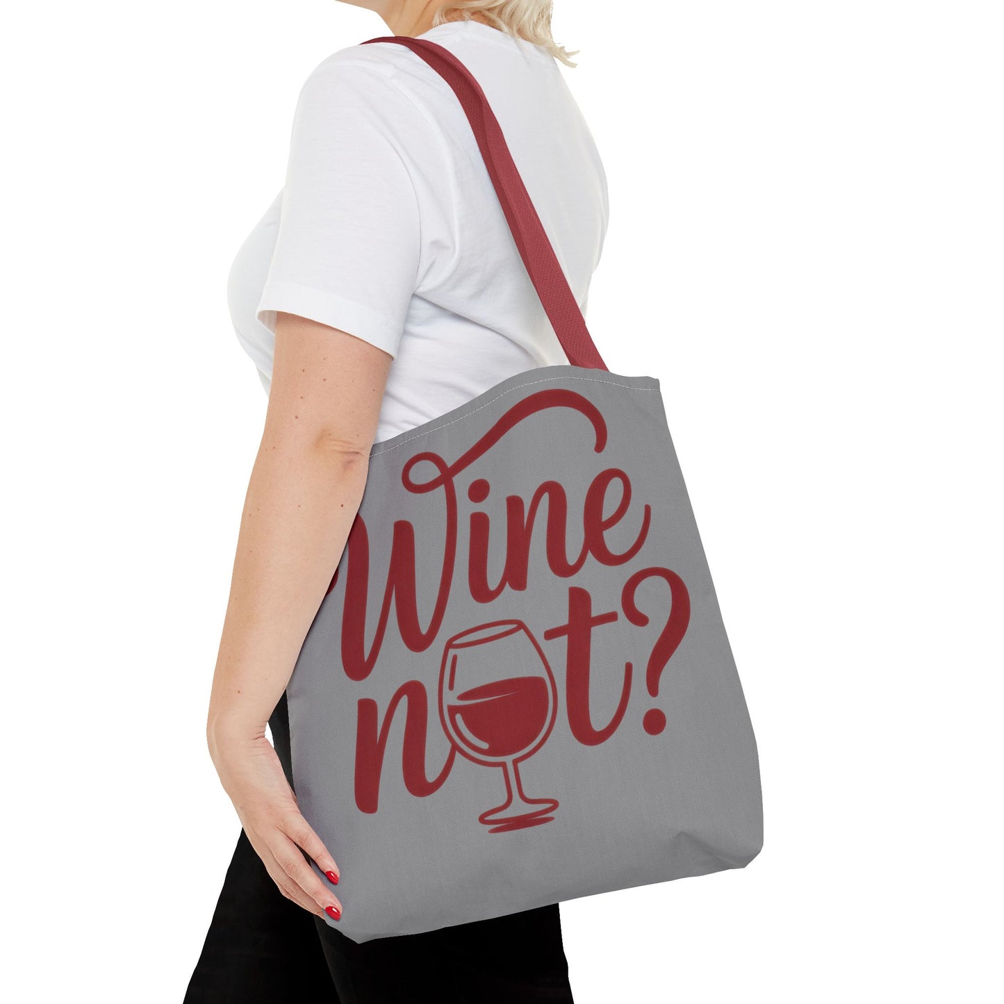 Wine Not? Tote Bag - Fun Wine Lover's Accessory for Parties, Gift for Wine Enthusiasts, Perfect for Grocery or Beach Outings, AOP Design