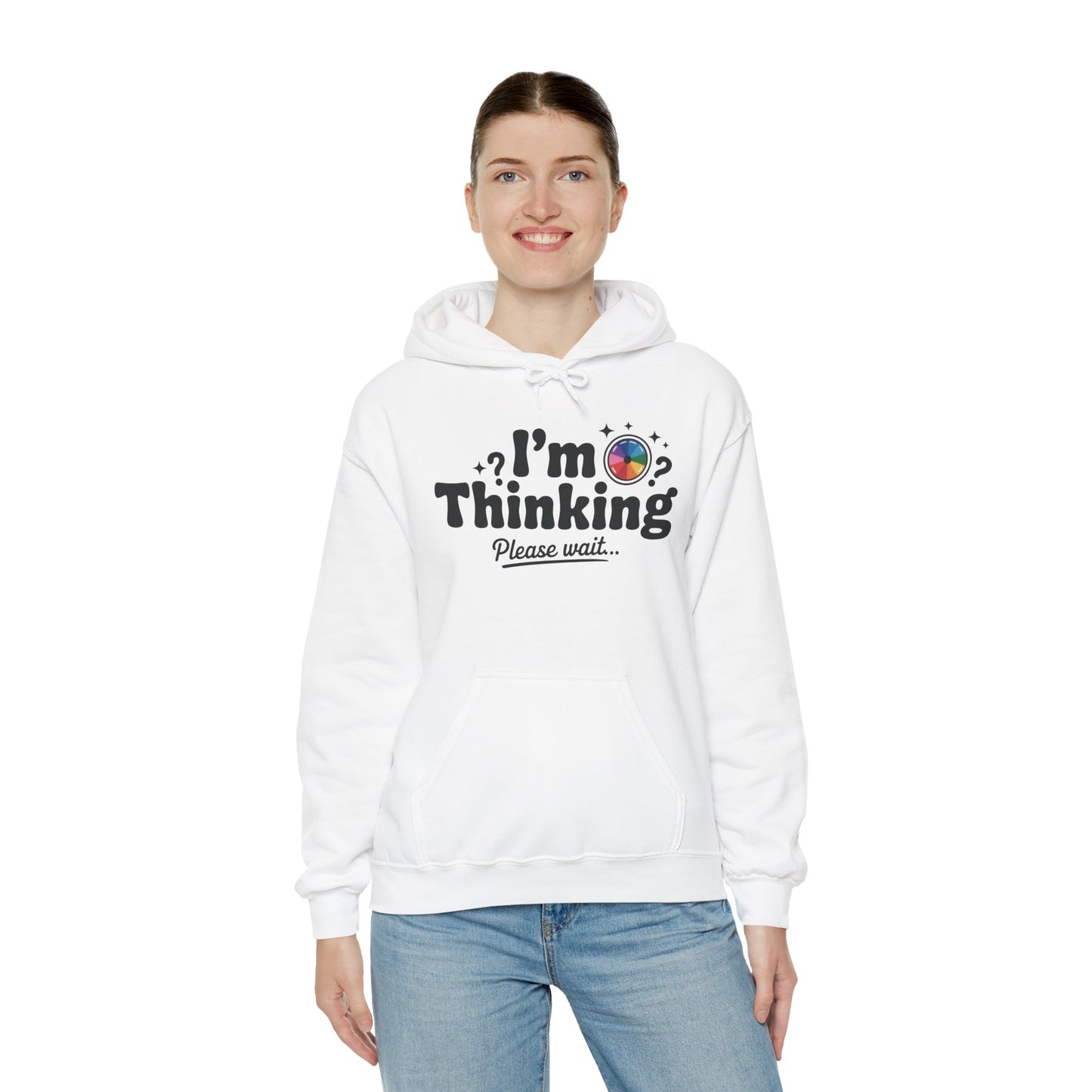 Playful Thinking Womens Hooded Sweatshirt, Womens Hoodie, Brainstorming Buddy, Thoughtful Gift, Cute Geeky Gift for Introverts, Programmers