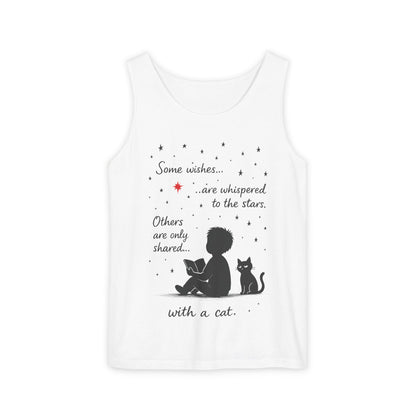 Whimsical Cat Lover's Tank Top, Inspirational Quote Top, Womens Garment-Dyed Summer Shirt, Gifts for Cat Moms, Casual Wear, Pet [...]