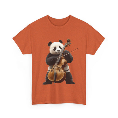 Panda Musician Tee - Cute Animal Graphic Shirt for Music Lovers, Gift for Panda Fans, Unique Concert Outfit, Casual Wear, Cellist Panda