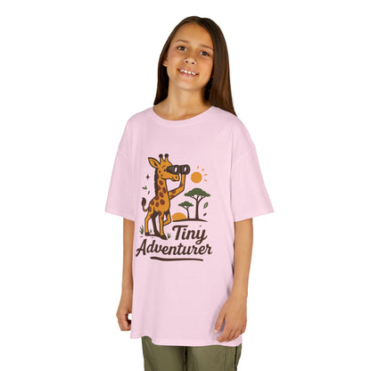 Tiny Adventurer Kids Tee, Giraffe T-Shirt, Children's Nature Shirt, Fun Kids Apparel, Birthday Gift for Boys and Girls