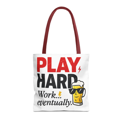 Play Hard Tote Bag - Fun, Stylish, Tote for Work & Play, Summer, Gift, Beach Bag, Everyday Carry, Beach Weekender Bag, large canvas bag