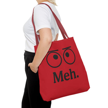 Meh. Tote Bag - Perfect Gift for Sarcastic Friends, Trendy Everyday Use, Unique Statement Accessory, Ideal for School, Work, Shopping
