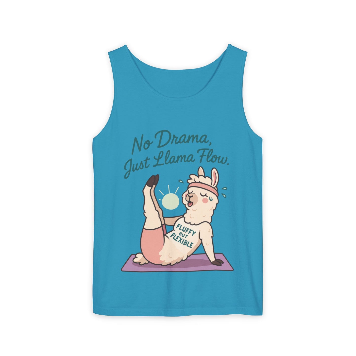 Llama Yoga Tank Top, Funny Yoga Llama Tank for Women, Gift for Yogis, Fun Yoga T-Shirt for Animal Lovers, Funny Workout Top, Summer Wear