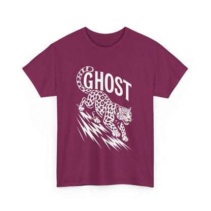 Ghost Leopard Graphic Tee, Mens T-Shirt, Casual Wear, Animal Print Top, Gift for Cat Lovers, Halloween Outfit