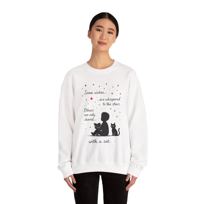 Cozy Cat-Inspired Crewneck Sweatshirt - Literary Lover Gift, Womens Layer, Cat Enthusiast Apparel, Thoughtful Gift for Cozy Nights