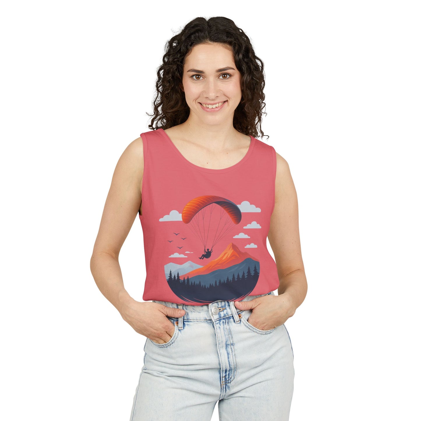 Adventure-Inspiring Fly Beyond Limits Unisex Tank Top, Summer Casual Wear, Outdoor Enthusiast Gift, Travel Apparel, Motivational Gift