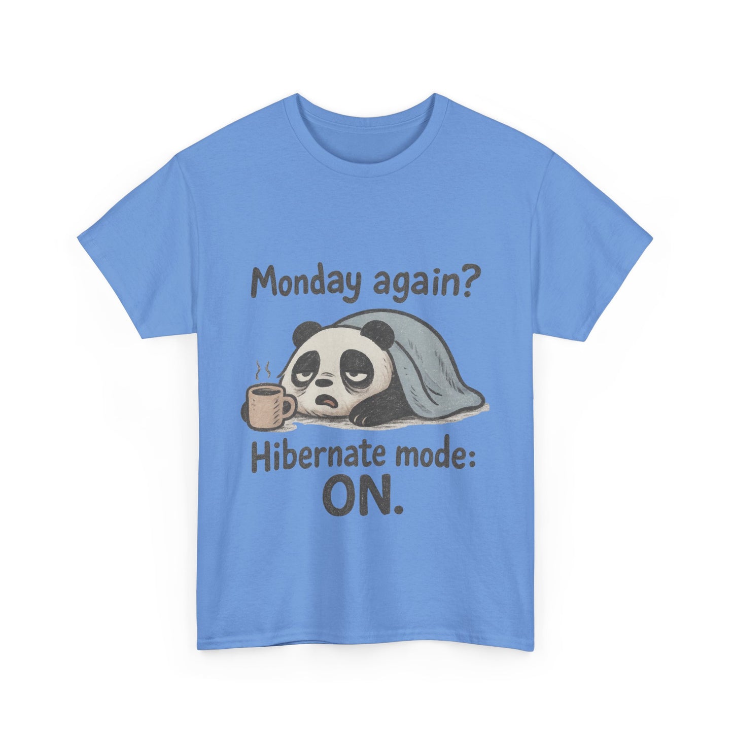Funny Panda Hibernate Womens Tee, Cute Animal Shirt, Unisex Cotton Tee, Gift for Lazy Days, Monday Motivation T-shirt
