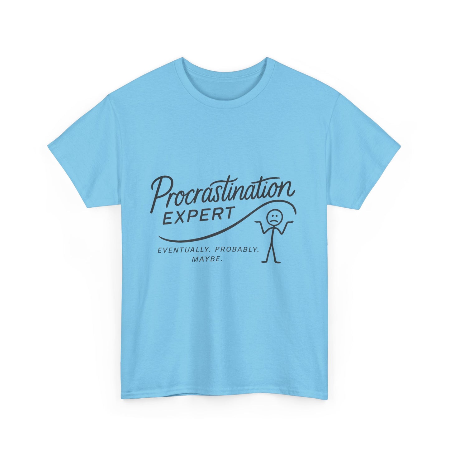 Procrastination Expert Men's Tee, Funny Shirt for Slackers, Gift for Students, Men's Comfortable Casual Wear, Laughs for Every Occasion
